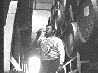 Tasting the wine